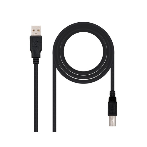 Cable de Conexión USB Tipo A-B Negro 1.8 M Nanocable