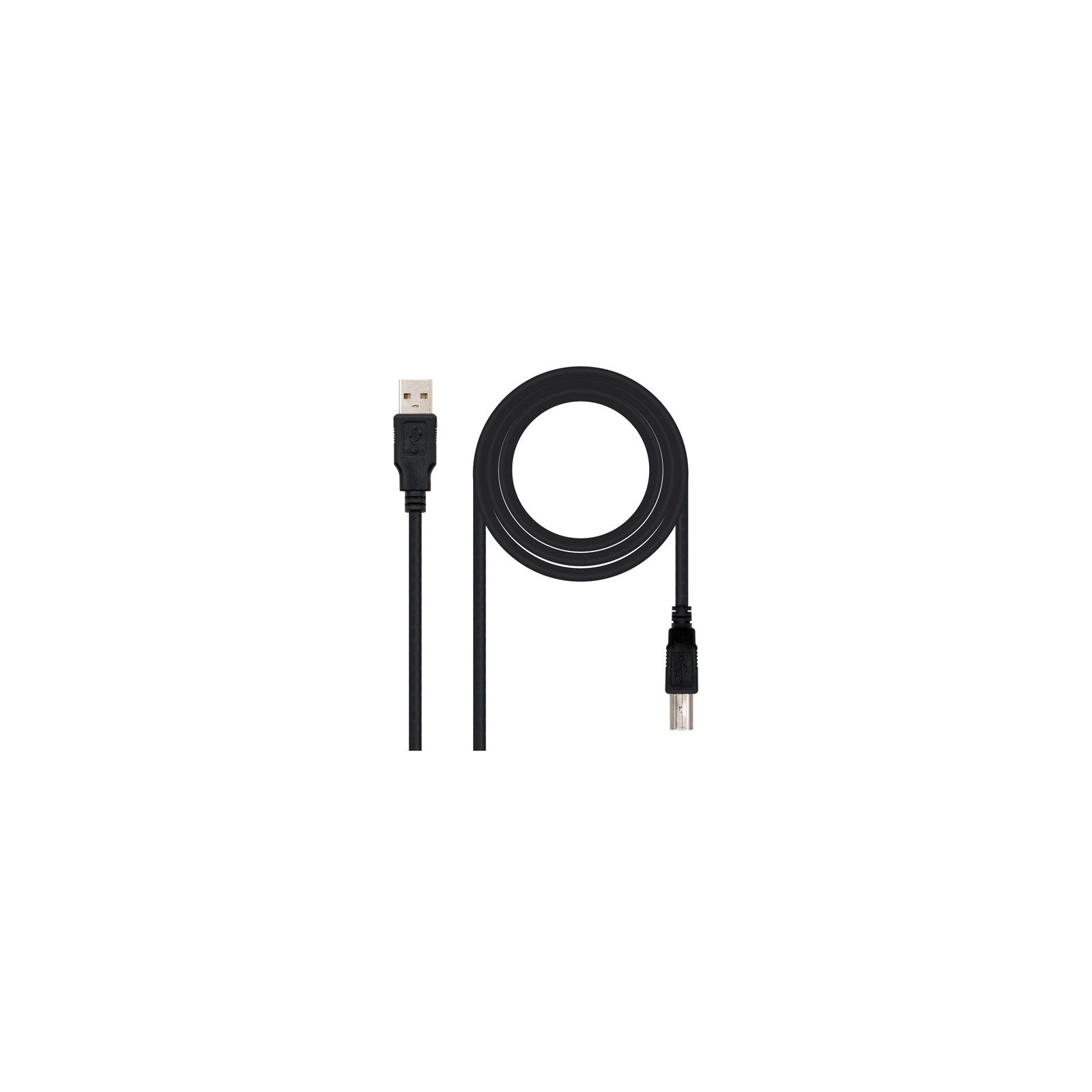 USB Type A-B Connection Cable 1.8 M Black Nanocable