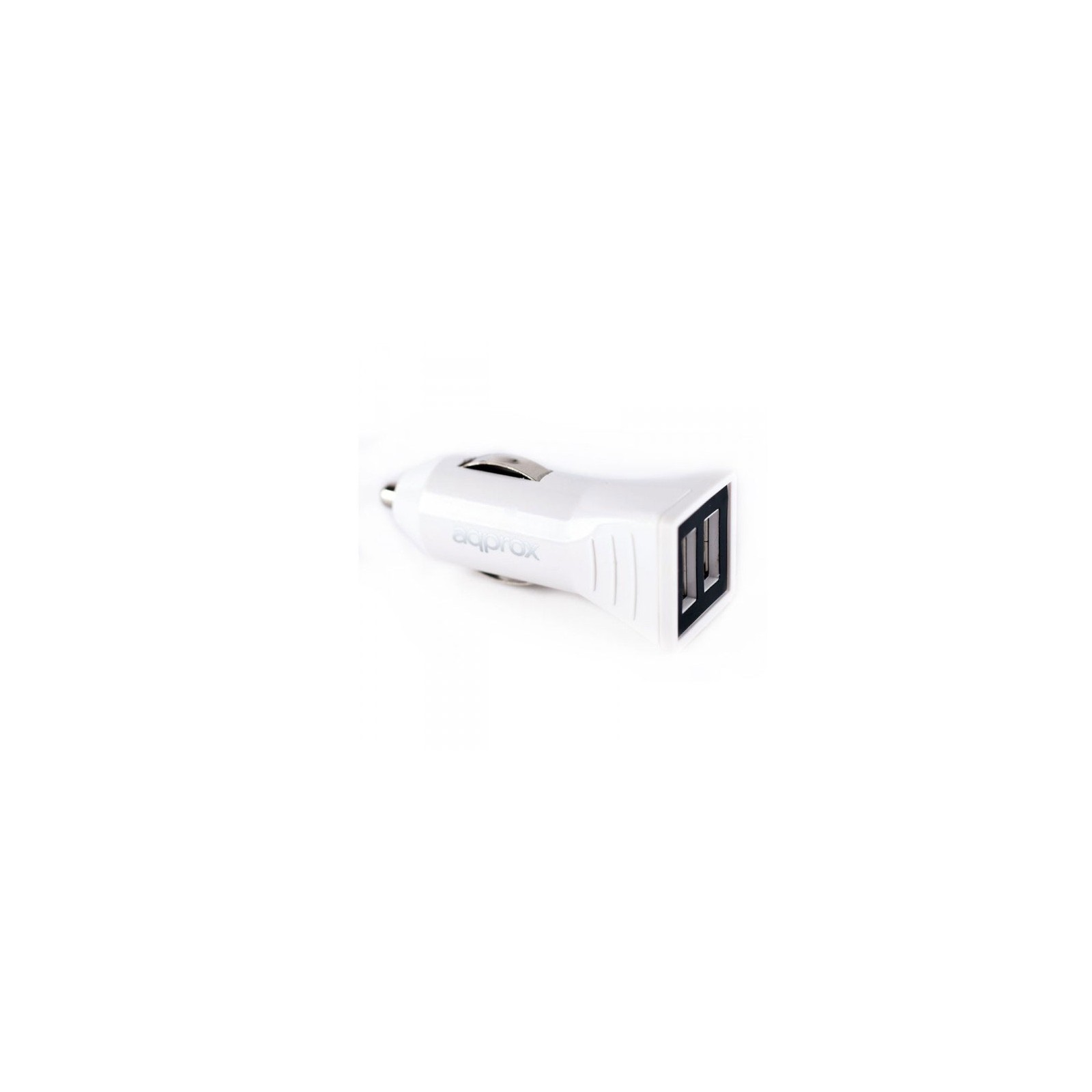 Approx Dual USB Car Charger 3.1A in White