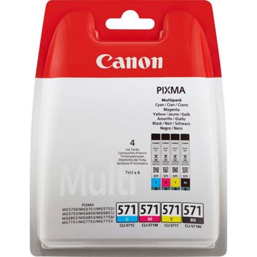 Canon CLI-571 Multipack Ink Cartridges BK/C/M/Y