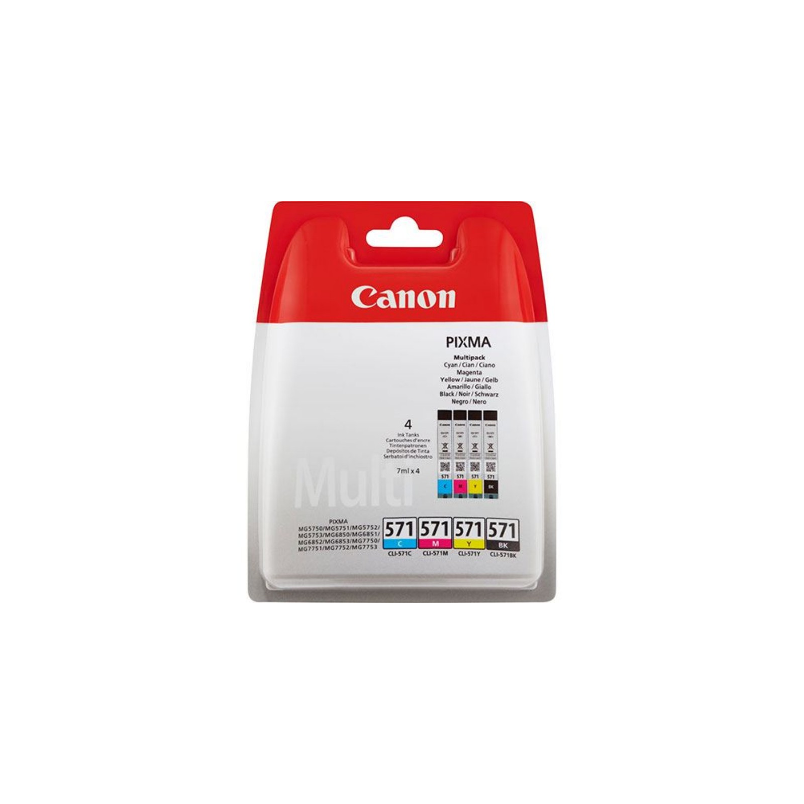 Canon CLI-571 Multipack Ink Cartridges BK/C/M/Y