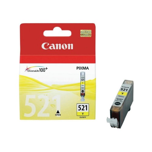 Cartucho de Tinta Amarillo Canon CLI-521Y para Impresiones de Calidad