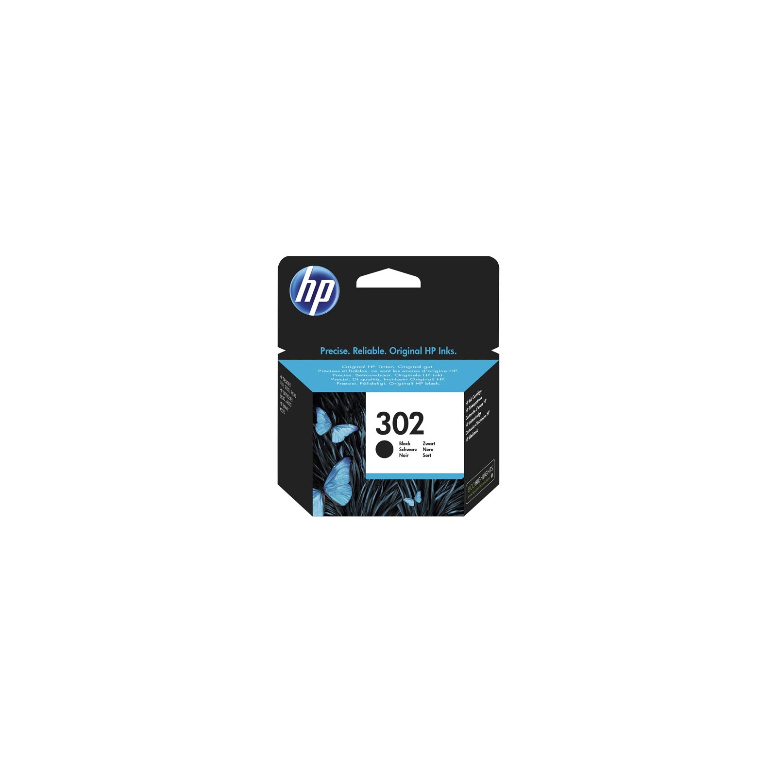 Cartucho de Tinta Negro HP 302 (F6U66AE)