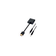 Conversor HDMI a SVGA + Audio 10 cm Negro