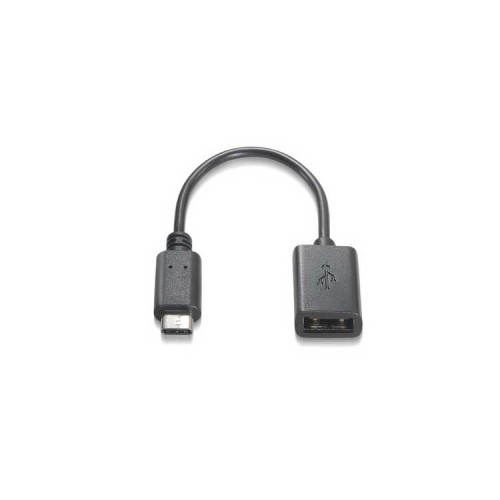 Cable USB 2.0 3A Tipo USB-C/M-A/F 15cm Negro