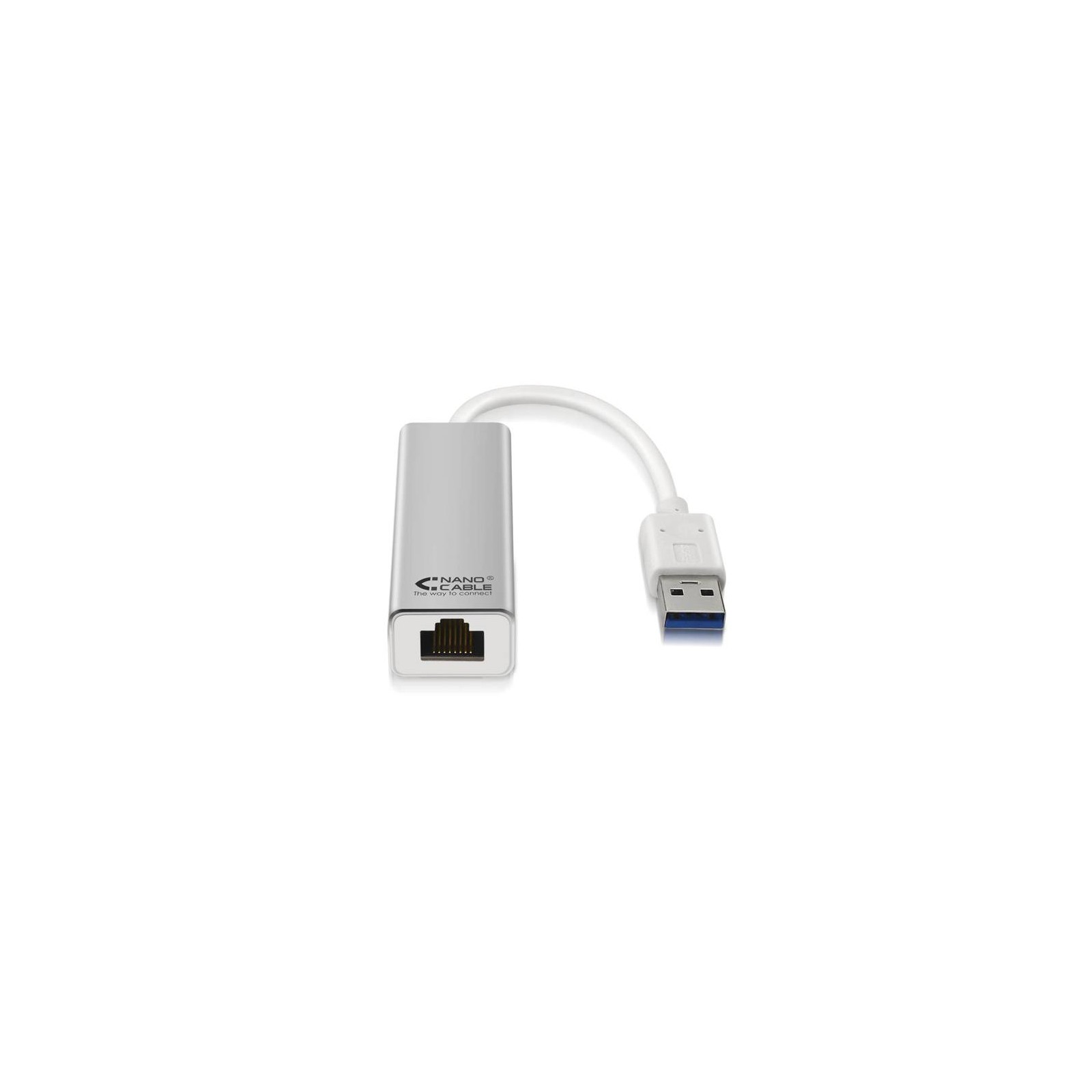 Conversor USB 3.0 A Ethernet 10/100/1000 Mbps 15cm Plata Nanocable