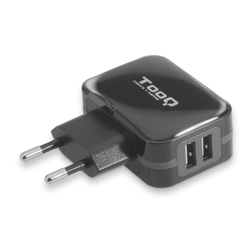 Cargador de Pared/Viaje USB 2xUSB Negro 3.4A Tooq