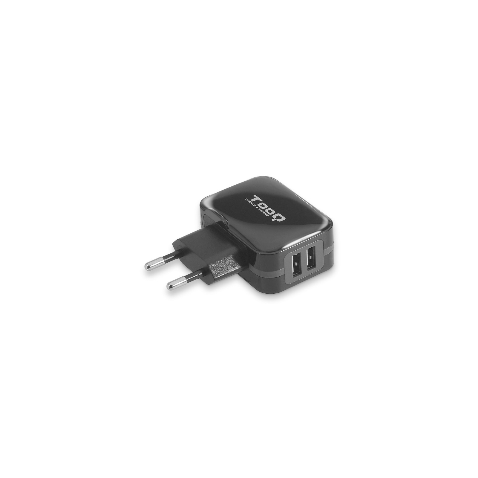 Cargador de Pared/Viaje USB 2xUSB Negro 3.4A Tooq