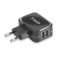 Cargador de Pared/Viaje USB 2xUSB Negro 3.4A Tooq