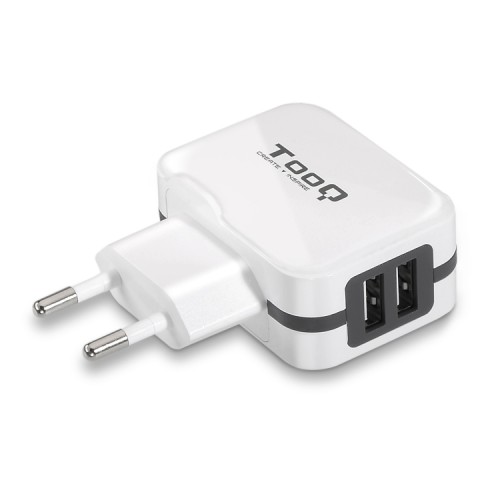 Cargador Pared/viaje Usb 2xusb (3.4a) Blanco Tooq