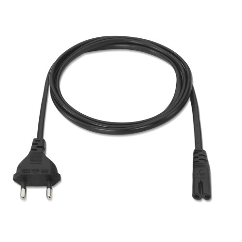 Cable Alimentación Forma 8 CEE 7/16/M-C7/H Negro Nanocable