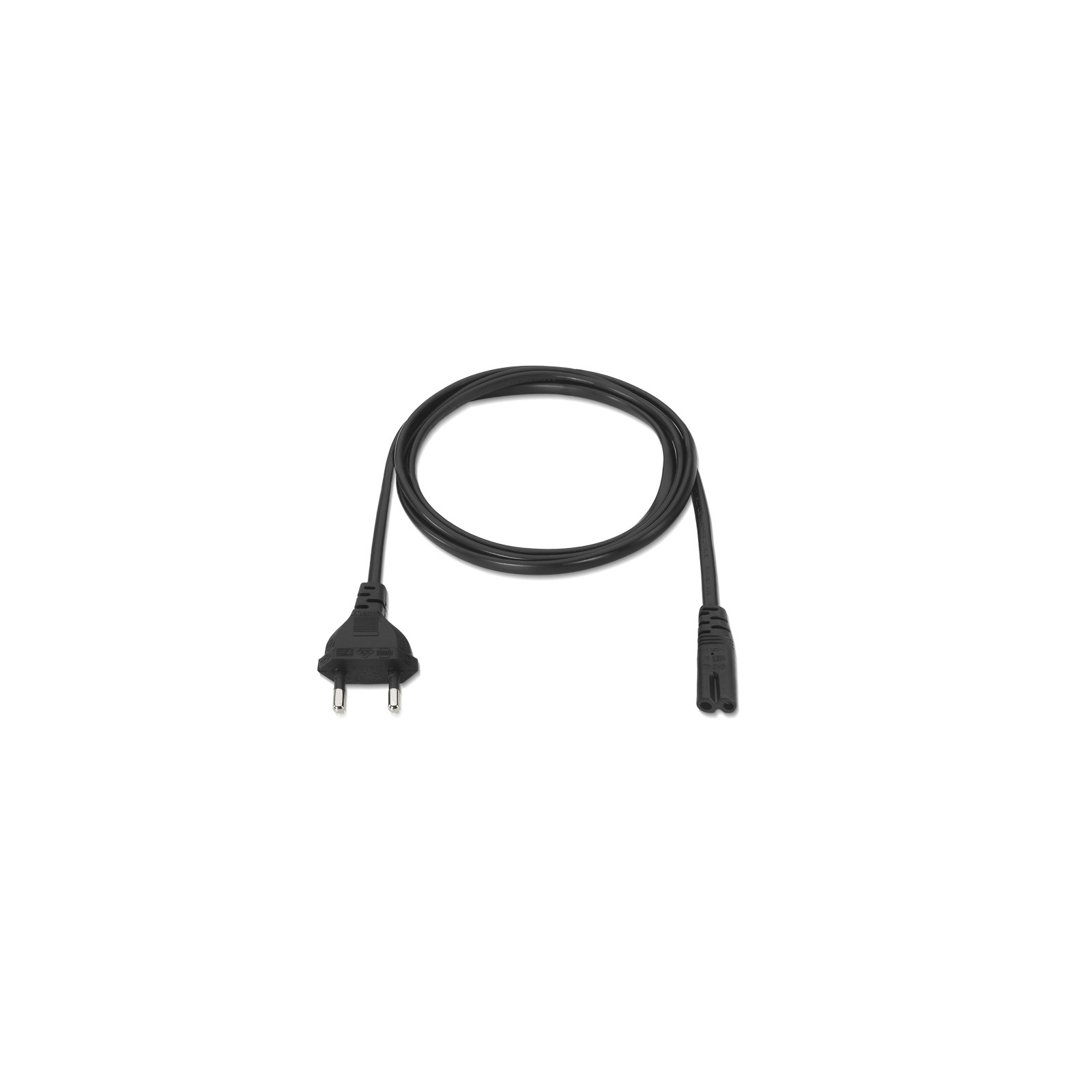 Cable Alimentación Forma 8 CEE 7/16/M-C7/H Negro Nanocable