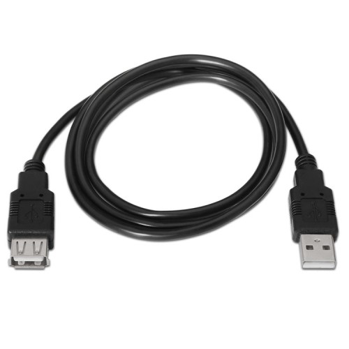 Cable USB 2.0 Prolongador Tipo A Macho a Hembra 1m Negro