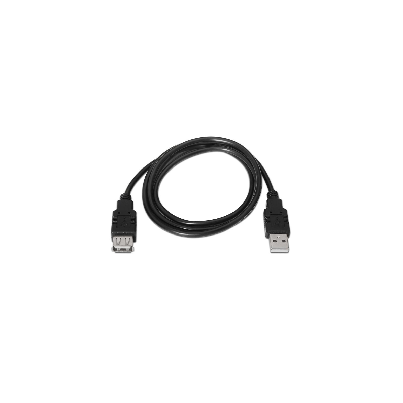 Cable USB 2.0 Prolongador Tipo A Macho a Hembra 1m Negro