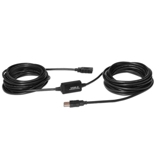 USB 2.0 Type A Extension Cable 10M Black Nanocable