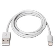 Cable Datos/Cargador USB Lightning 1m Blanco Nanocable