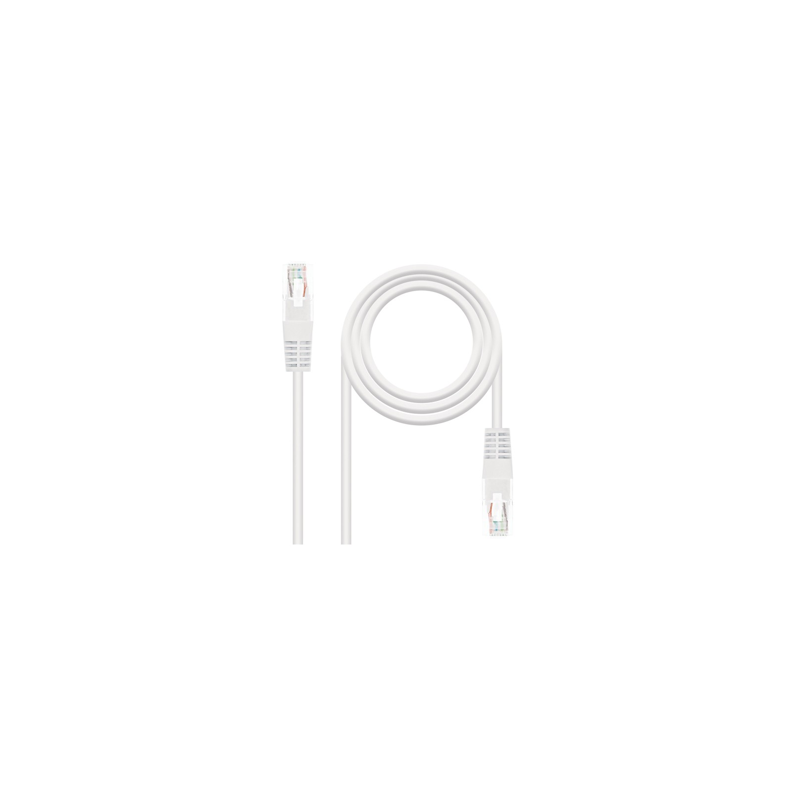 Cable de Red Latiguillo RJ45 UTP Cat6 3M Blanco Nanocable