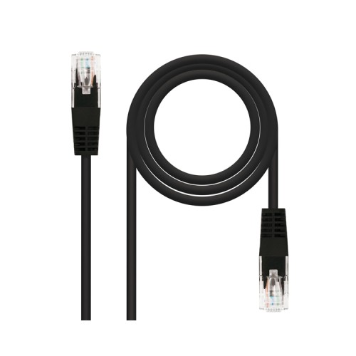 0.5m Black RJ45 UTP Cat6 Cable Nanocable