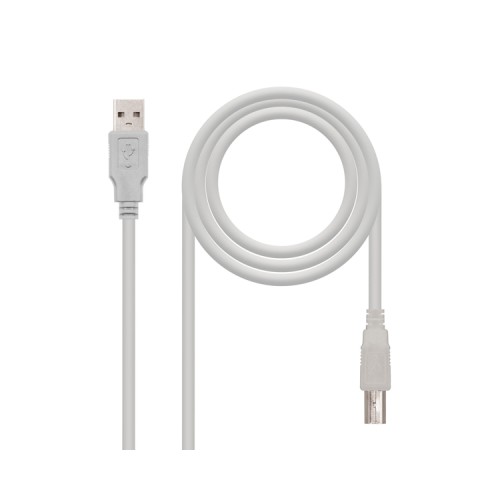 Cable USB Tipo A-B 1.8m Nanocable - Conexión Fiable para Impresoras