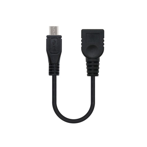 Nanocable 15cm USB 2.0 OTG Micro B Cable Black