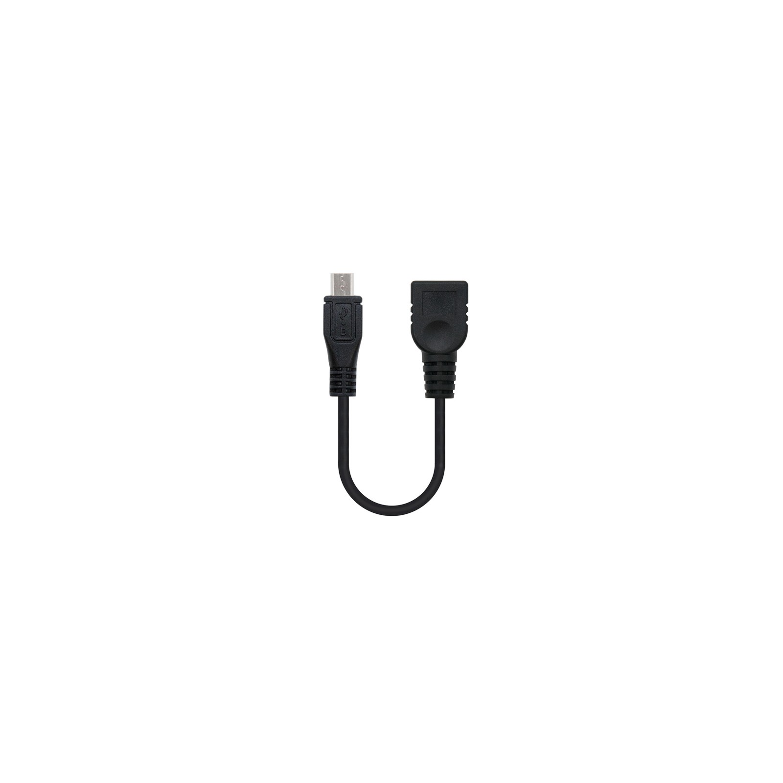 Cable USB 2.0 OTG 15 Cm Negro Nanocable