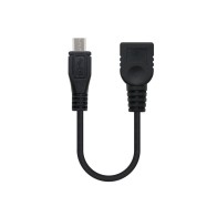 Cable USB 2.0 OTG 15 Cm Negro Nanocable