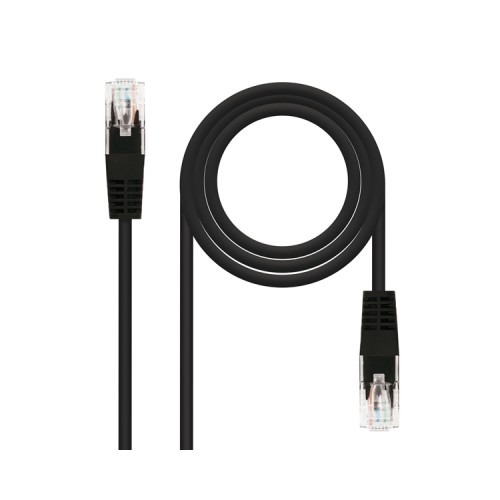 Cable De Red Latiguillo RJ45 Cat.5e UTP AWG24 3M Negro Nanocable