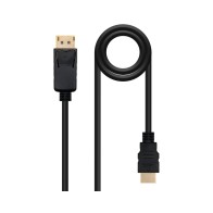 Conversor DisplayPort A HDMI 3 M Negro Nanocable