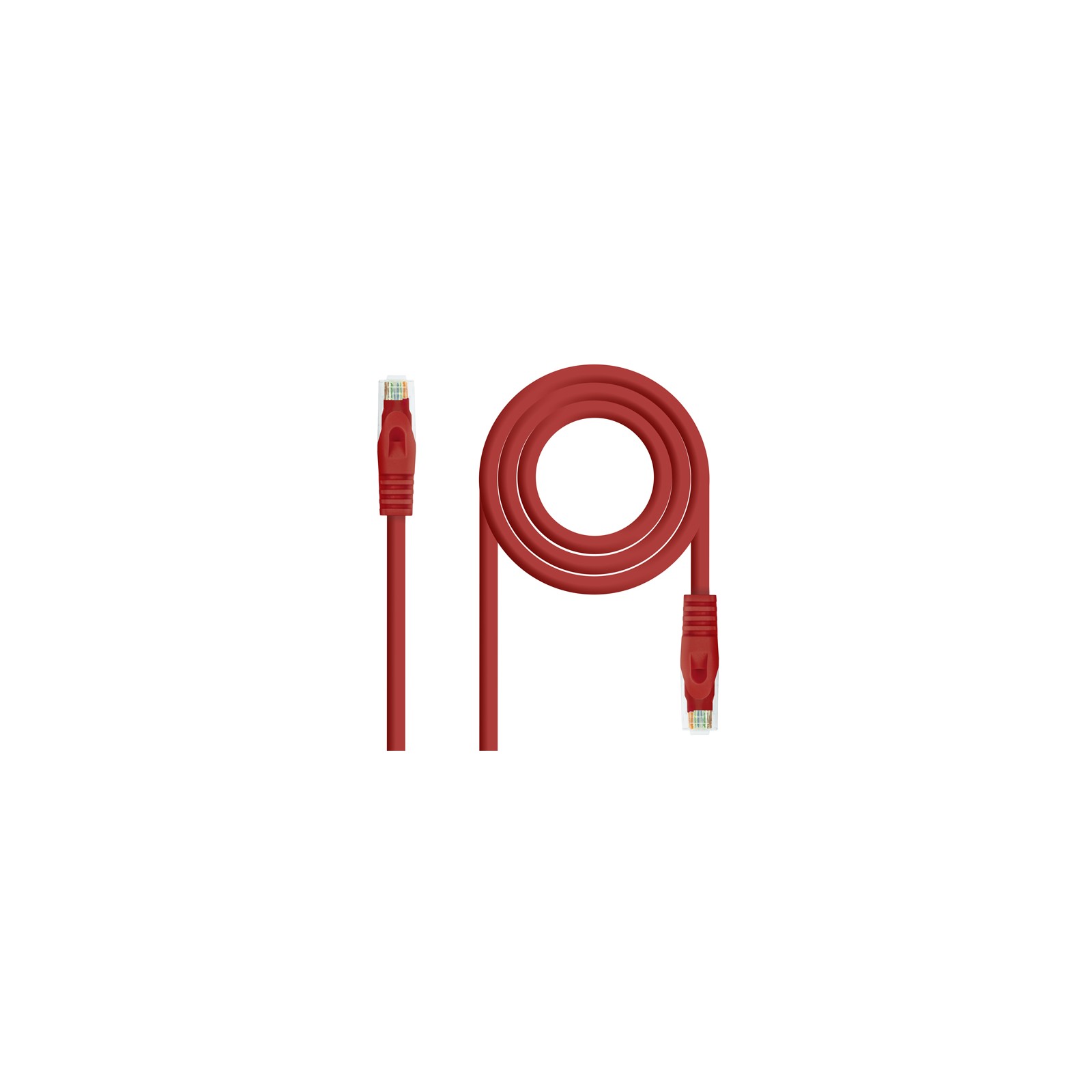 Cable De Red Latiguillo RJ45 UTP Cat6a AWG24 0.5 M Rojo Nanocable