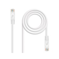 Cable De Red Latiguillo RJ45 UTP Cat6a AWG24 0.5 M Blanco Nanocable