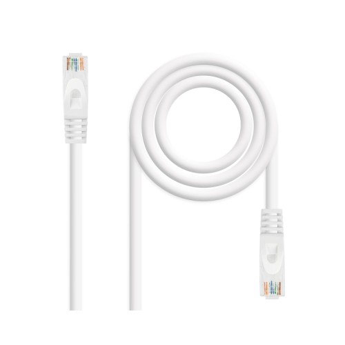 Cable De Red Latiguillo Rj45 Utp Cat6a Awg24 2 M Blanco Nanocable