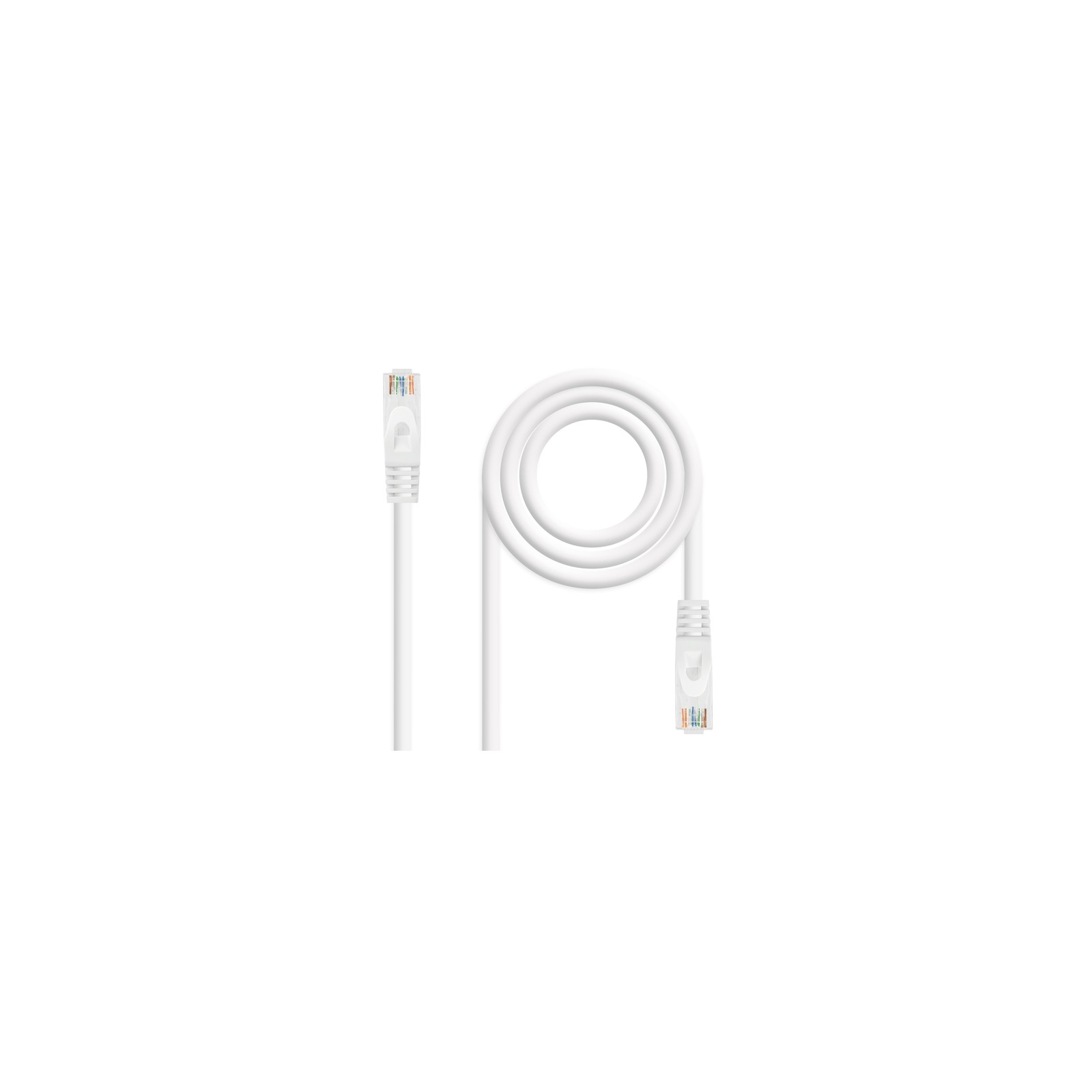 Cable De Red Latiguillo Rj45 Utp Cat6a Awg24 2 M Blanco Nanocable