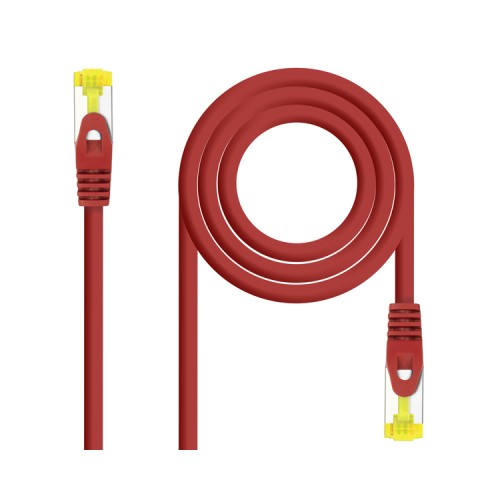 Cable De Red RJ45 SFTP Cat6a 0.5m Rojo