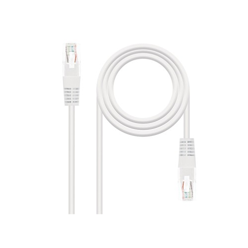 Cable De Red Latiguillo Rj45 Cat.5e Utp Awg24 1m Blanco Nanocable