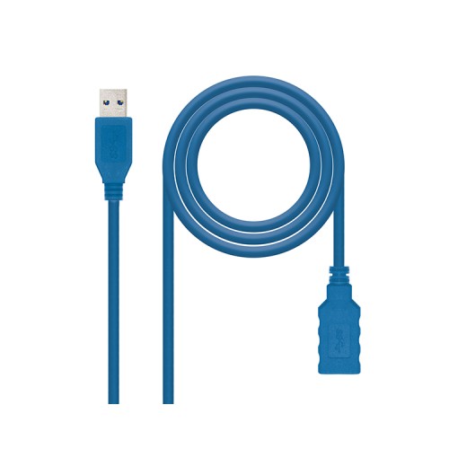 Nanocable USB Type A/M to A/H 1M Blue