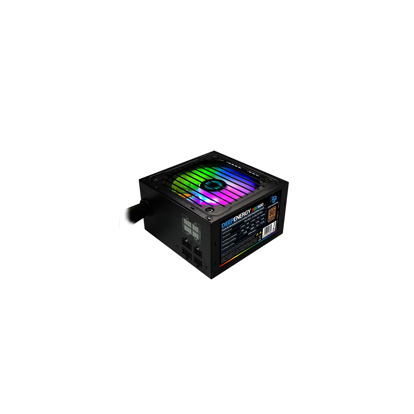 Deepenergy 600W RGB Power Supply 80+ Bronze