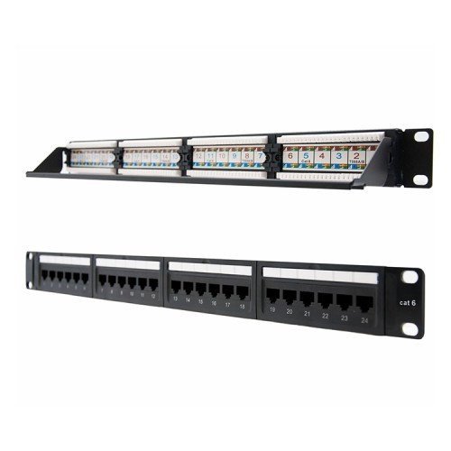 Patch Panel 24 Puertos RJ45 Cat.6 UTP