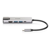 Estación de Acoplamiento D-Link USB-C 5 en 1 HDMI Ethernet Suministro Eléctrico