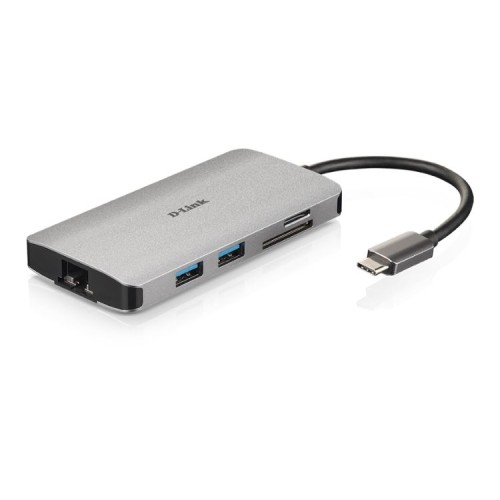 Estación de Acoplamiento D-Link USB-C 8 en 1