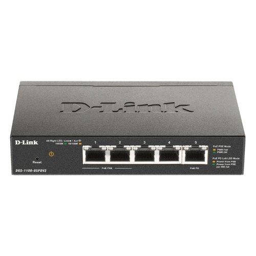 D-Link 5-Port 10/100/1Gbit PoE EasySmart Switch