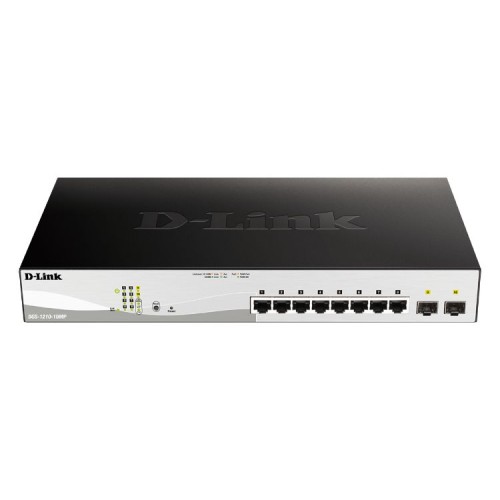 D-link Switch 10 Puertos 10/100/1gbit W/2 Combo 1000baset/sfp Poe+