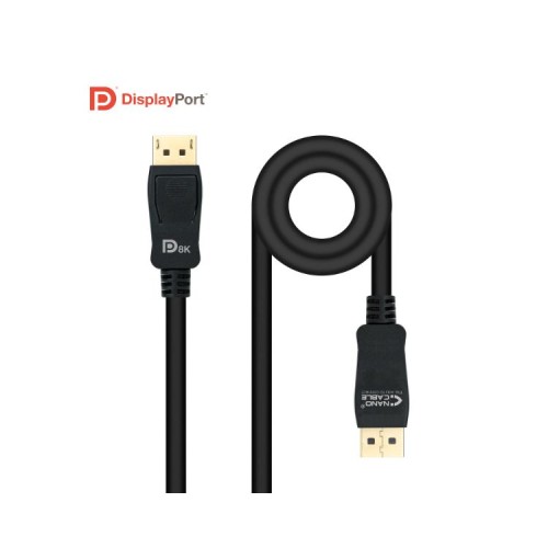 Cable Displayport Vesa 1.4 DP/DP Negro 1.5 M Nanocable