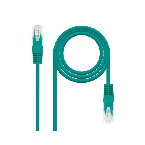 Cable de Red Latiguillo RJ45 UTP Cat6 AWG24 0.30 M Verde Nanocable