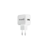 Cargador Pared Automático 1xUSB 5V 2.4A Blanco Tooq