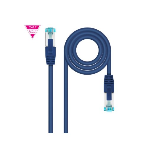 Cable De Red Latiguillo 600mhz S/FTP Pimf Cat7 0.30M Azul