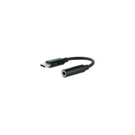 Cable Adaptador Audio USB-C a Jack 3.5 11cm Negro Nanocable