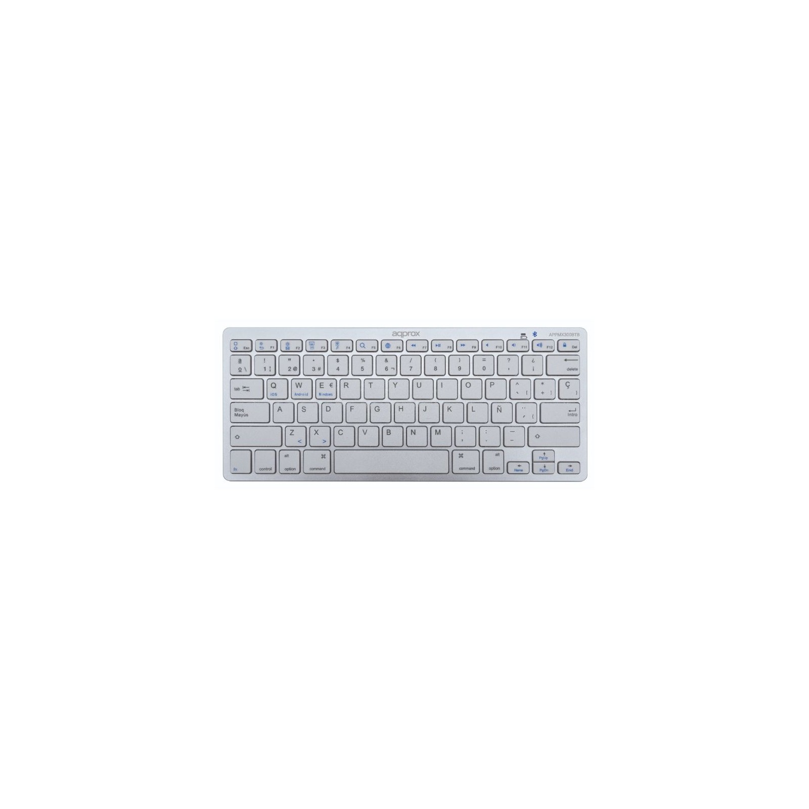 Teclado Universal Bluetooth MX300 Plata Approx