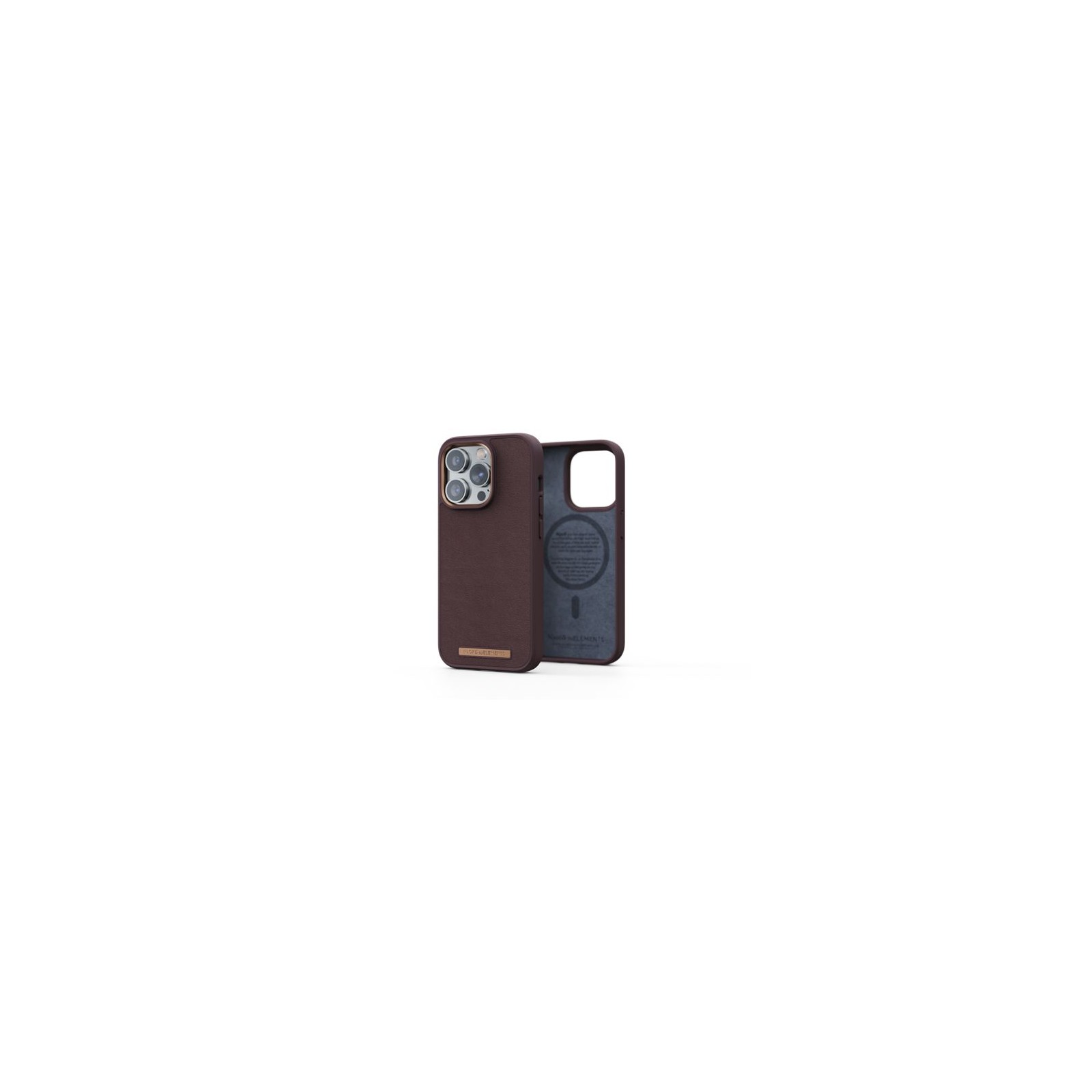 Njord MagSafe Leather Case iPhone 14 Pro Dark Brown