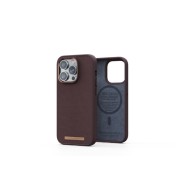 Njord MagSafe Leather Case iPhone 14 Pro Dark Brown