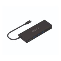 Hub 8 Puertos USB Type-C Negro Approx con HDMI y Lector de Tarjetas